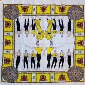 Versace Balletto Printed Silk Square Scarf NWOT NB